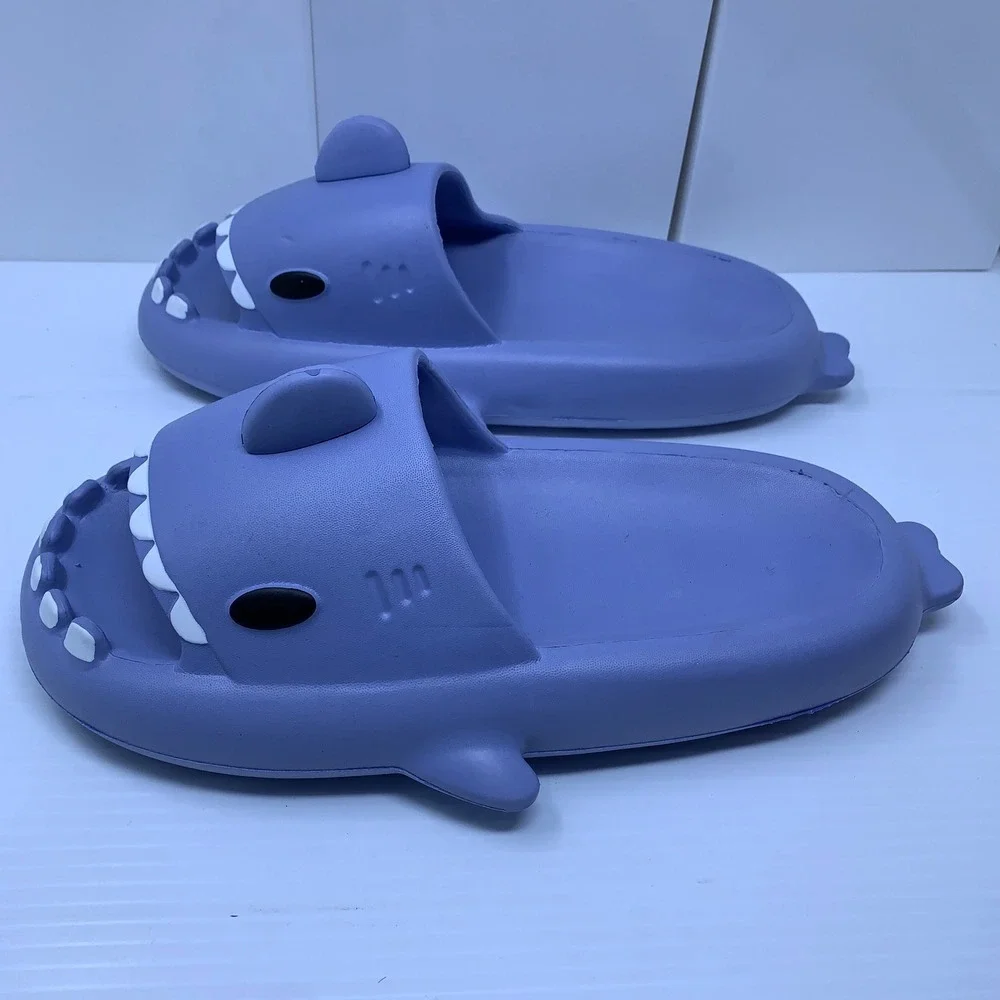 Unbranded Mens 10 Purple Shark Cloud EVA Foam Novelty Slide Sandals New